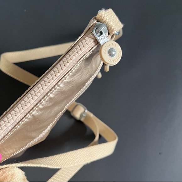 Kipling Metallic Triple Zip Crossbody Bag Champagne Gold - Picture 4 of 8